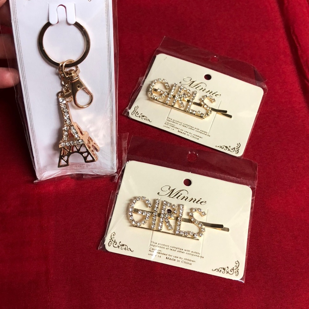 🆕💥Bobby Pins Design and Eiffel Tower Chain